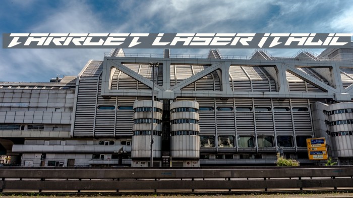 Tarrget Laser Italic Font examples