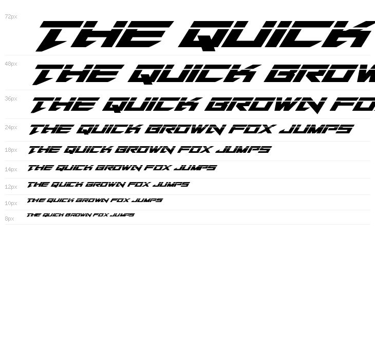 Tarrget Laser Italic Waterfall