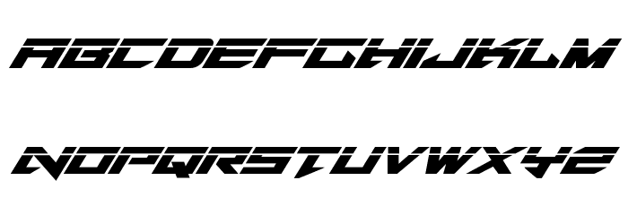 Tarrget Laser Italic Font LOWERCASE