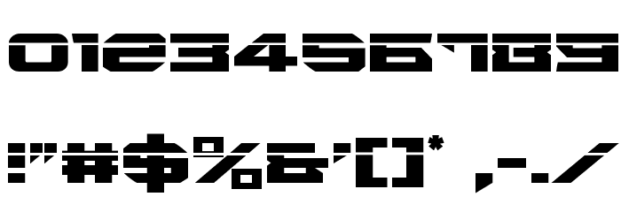 Tarrget Laser Regular Font OTHER CHARS