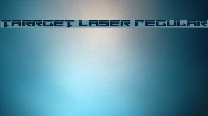 Tarrget Laser Regular Font examples