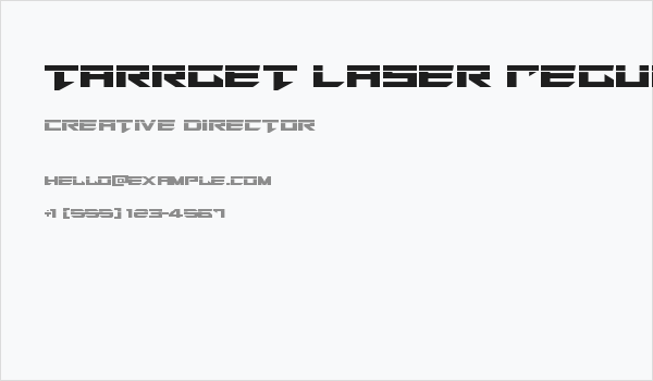 Tarrget Laser Regular Business Card