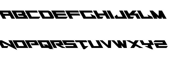 Tarrget Leftalic Font LOWERCASE