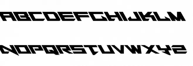 Tarrget Leftalic フォント 小文字