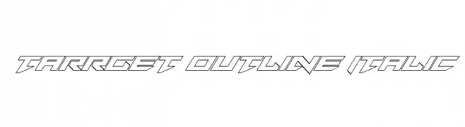Tarrget Outline Italic  免费字体下载