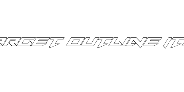 Tarrget Outline Italic Logo