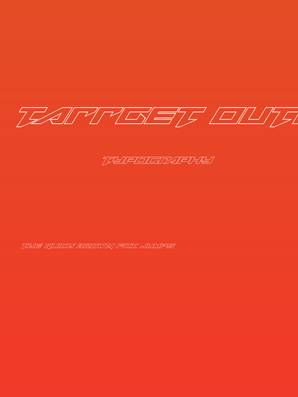 Tarrget Outline Italic Poster