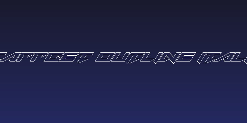 Tarrget Outline Italic Social Header