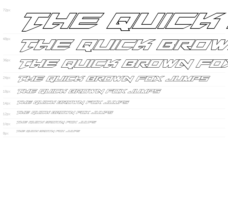 Tarrget Outline Italic Waterfall