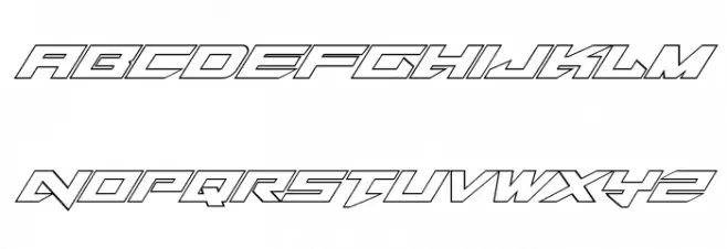 Tarrget Outline Italic 字体 小写