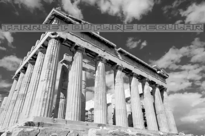 Tarrget Outline Regular Font examples