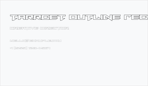 Tarrget Outline Regular Business Card
