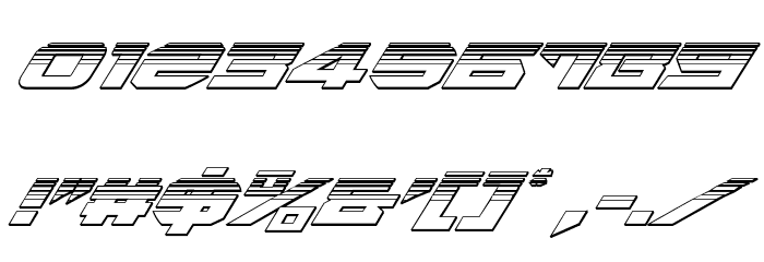 Tarrget Platinum Italic Font OTHER CHARS