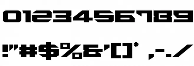 Tarrget Regular Font OTHER CHARS