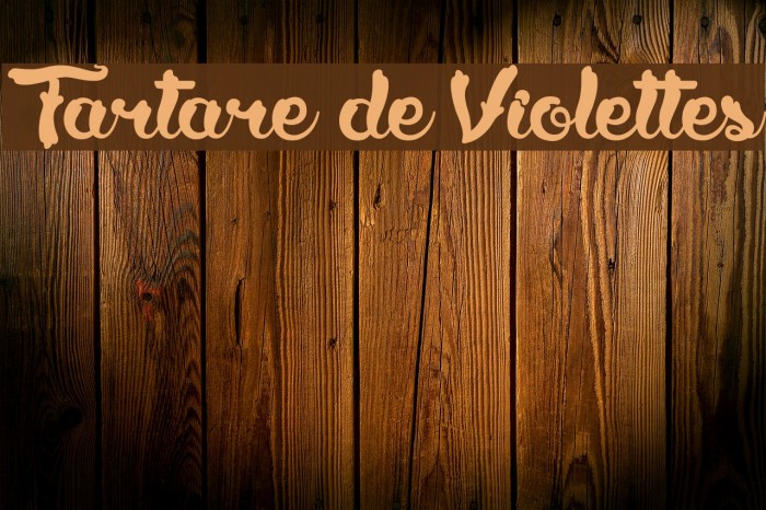 Tartare de Violettes Font examples