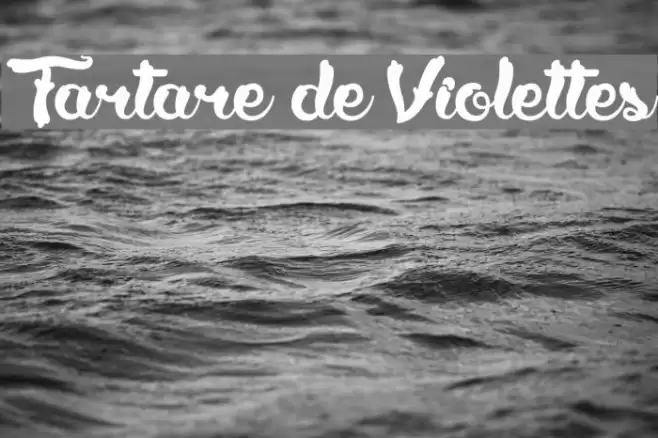 Tartare de Violettes Font examples