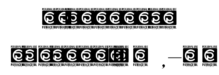 Tashia Personal Use Font OTHER CHARS