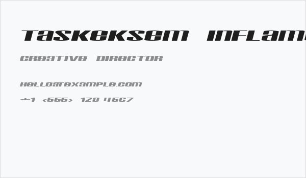 Taskeksem inflamerat Business Card