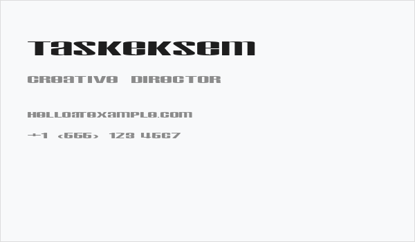 Taskeksem Business Card