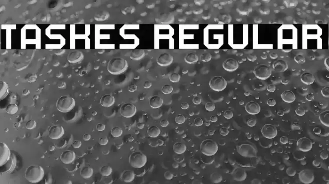 Taskes Regular Caratteri examples