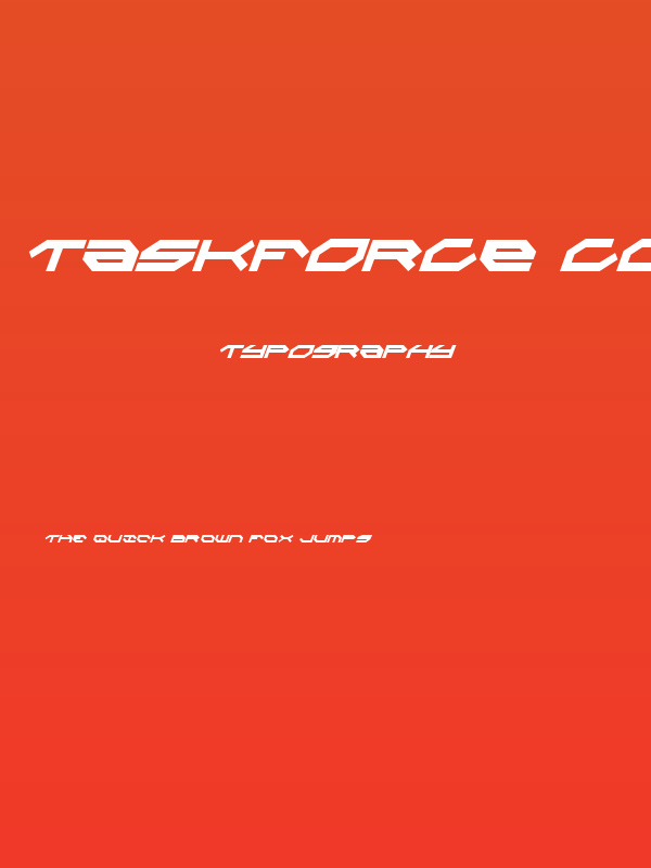 Taskforce Condensed Italic Poster