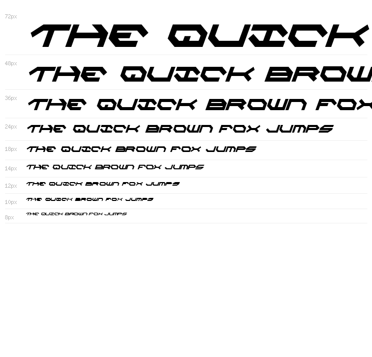 Taskforce Condensed Italic Waterfall