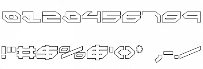 Taskforce Condensed Outline フォント その他の文字