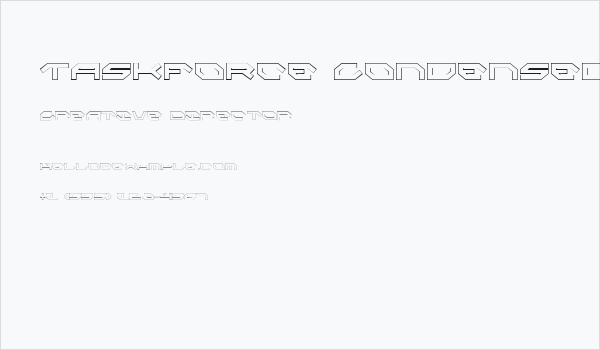 Taskforce Condensed Outline Business Card