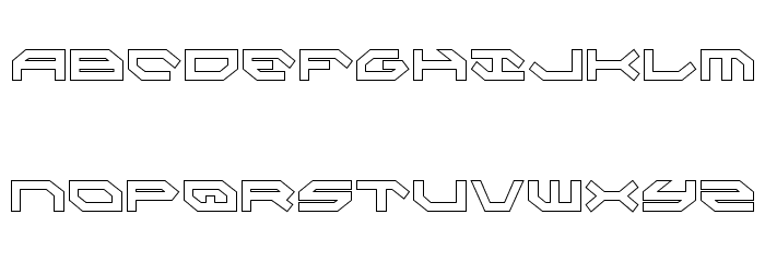 Taskforce Condensed Outline Font LOWERCASE
