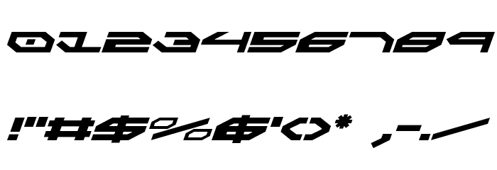 Taskforce Italic Font OTHER CHARS