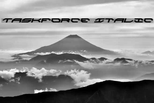 Taskforce Italic Font examples