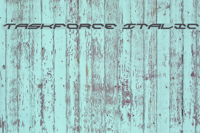 Taskforce Italic Font examples