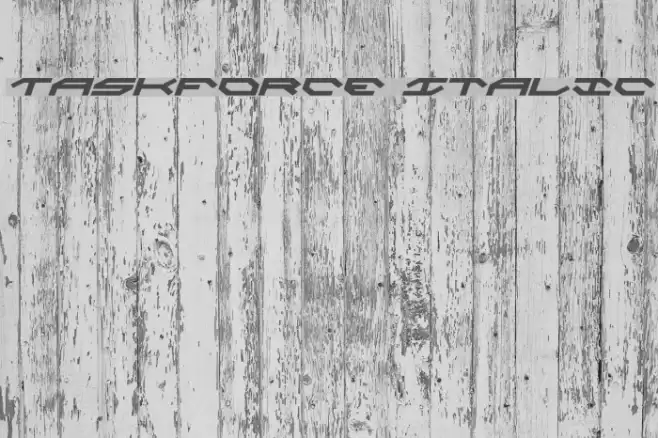 Taskforce Italic Font examples