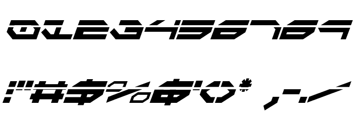 Taskforce Laser CondItal Font OTHER CHARS