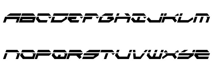 Taskforce Laser CondItal Font LOWERCASE
