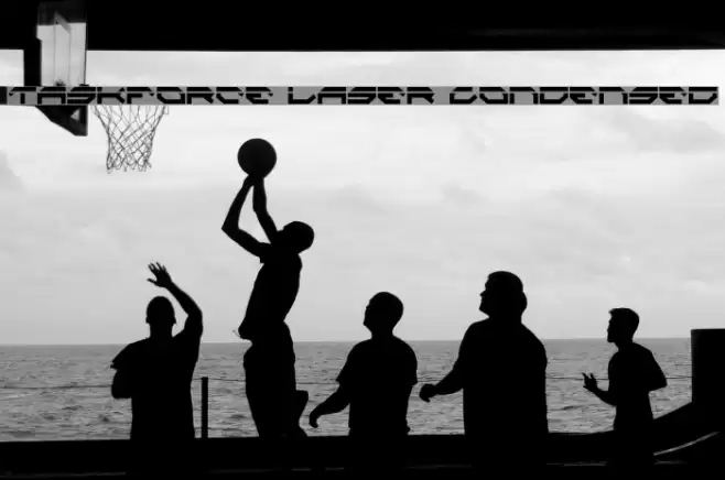 Taskforce Laser Condensed Fonte examples