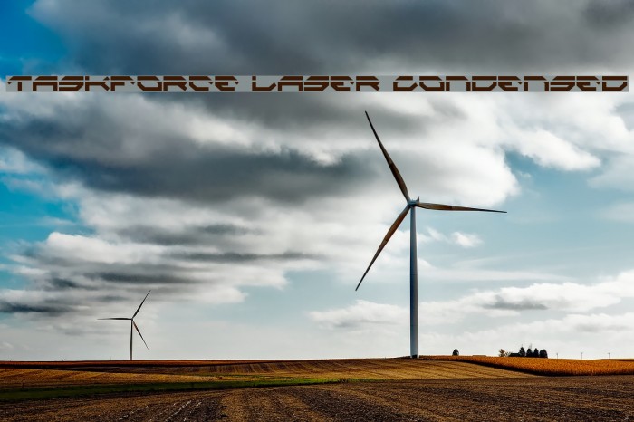 Taskforce Laser Condensed Font examples