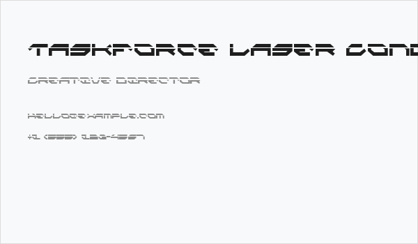 Taskforce Laser Condensed Business Card