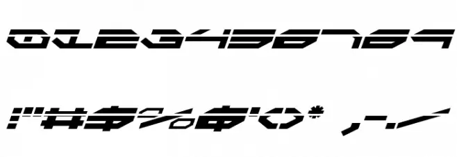 Taskforce Laser Italic フォント その他の文字