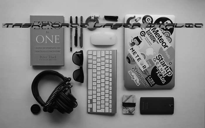 Taskforce Laser Italic Font examples