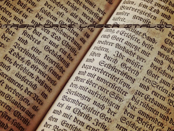 Taskforce Laser Italic Font examples