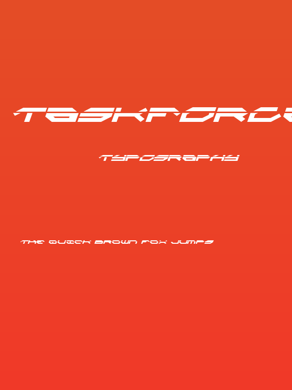 Taskforce Laser Italic Poster