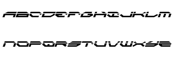 Taskforce Laser Italic Font LOWERCASE