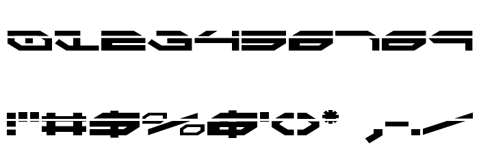 Taskforce Laser Font OTHER CHARS