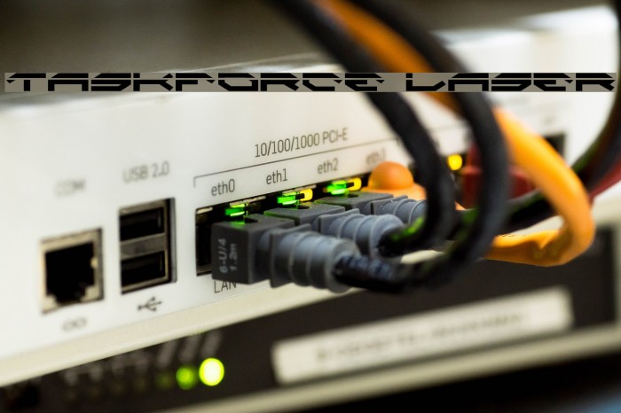 Taskforce Laser Font examples