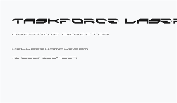 Taskforce Laser Business Card