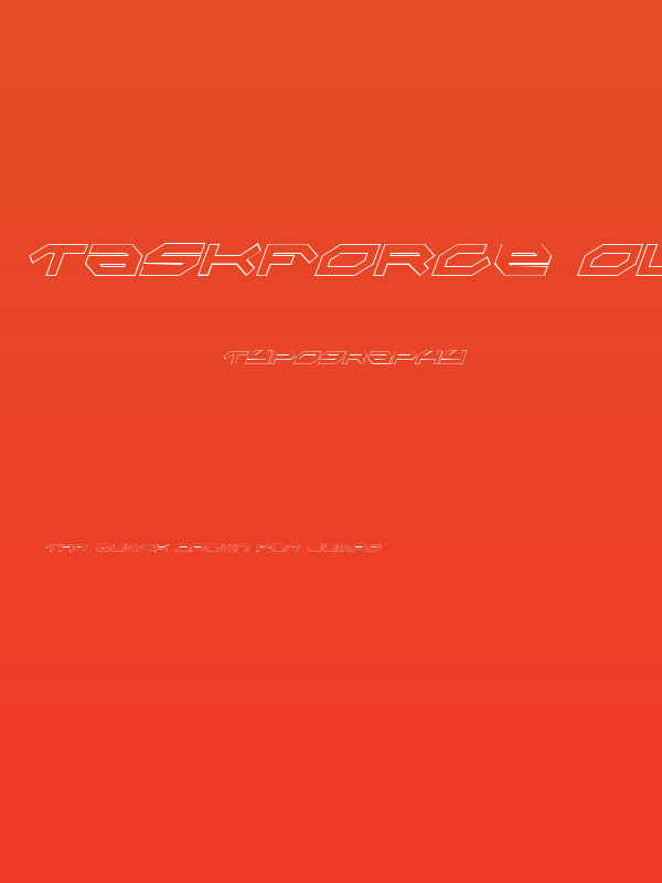 Taskforce Outline CondItalic Poster