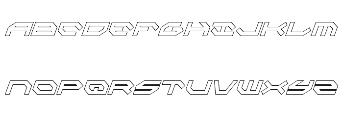 Taskforce Outline CondItalic Font LOWERCASE