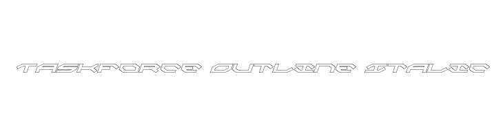 Taskforce Outline Italic Font