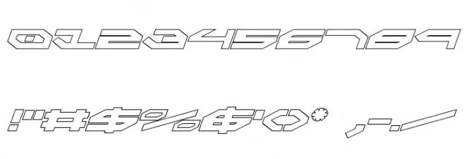 Taskforce Outline Italic Font OTHER CHARS